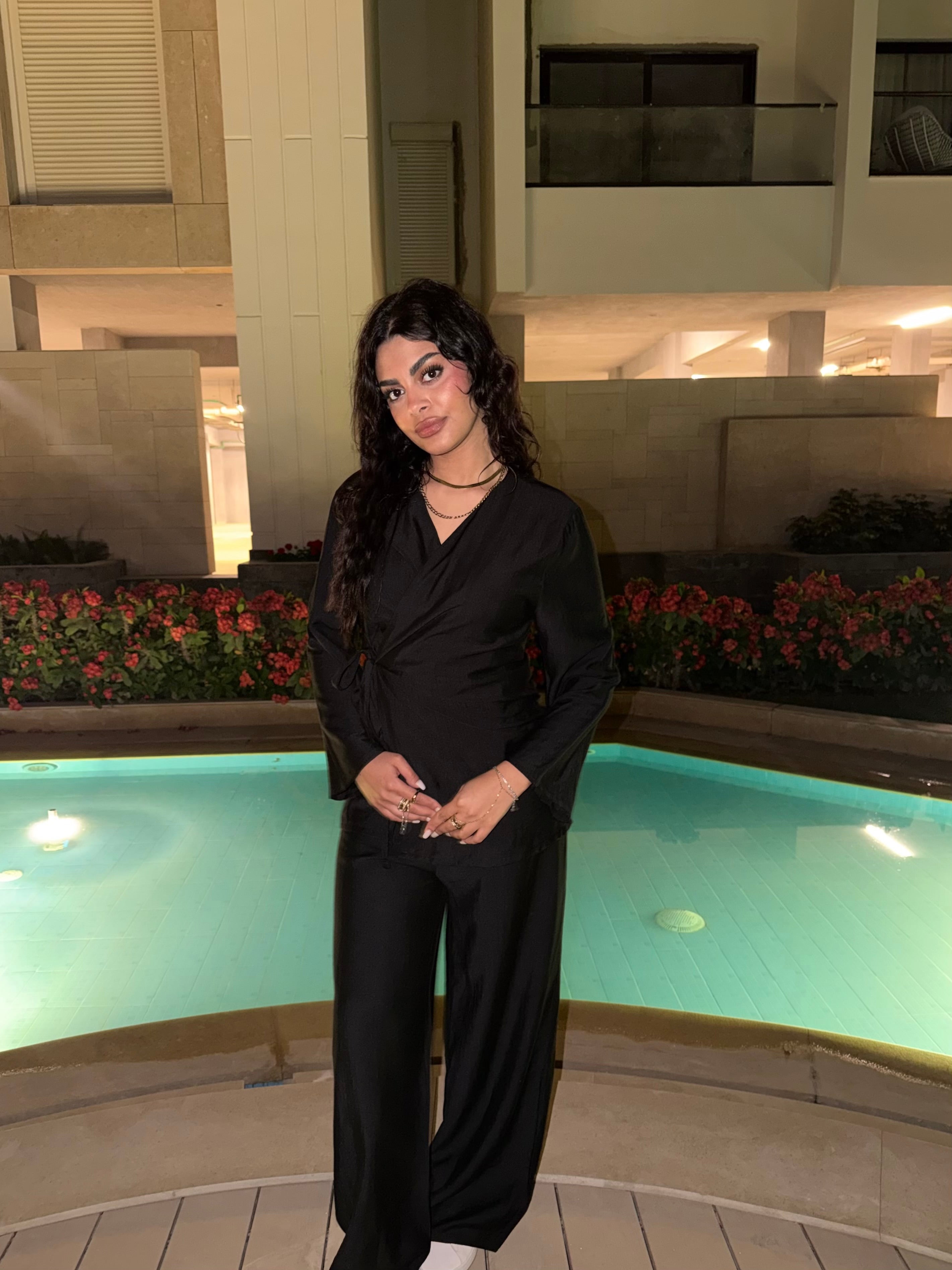 Wrap Linen Set - Black