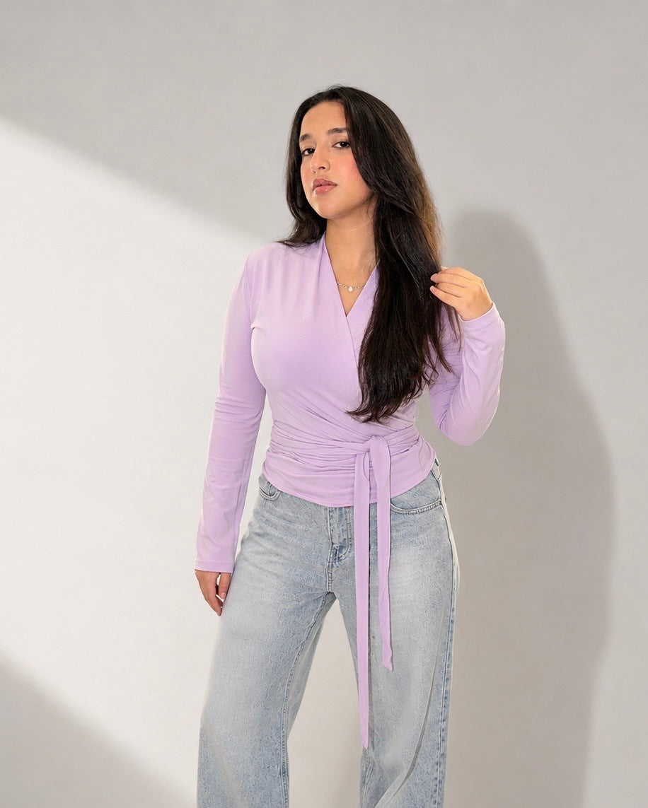 Lavender Wrap Top