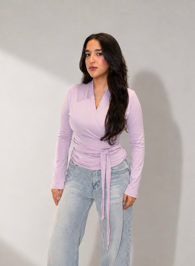 Lavender Wrap Top