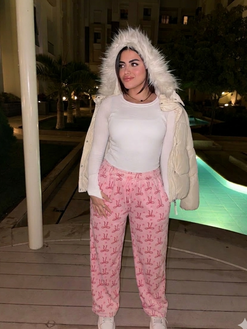 Bow pink pants