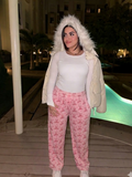 Bow pink pants