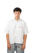 Boxy-Fit stripped shirt (white)